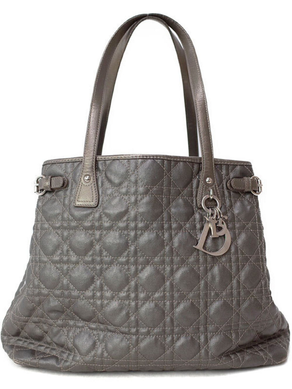 Christian Dior Black Cannage Panarea Tote quilted Black